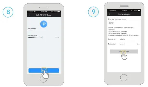 AMCREST V1.0.1 Wi-Fi Camera Initial Setup - app4
