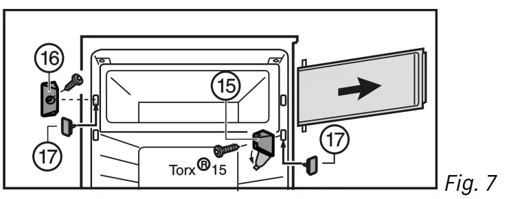 Change freezer compartment door