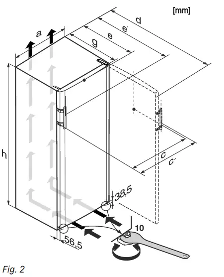 Installation dimensions