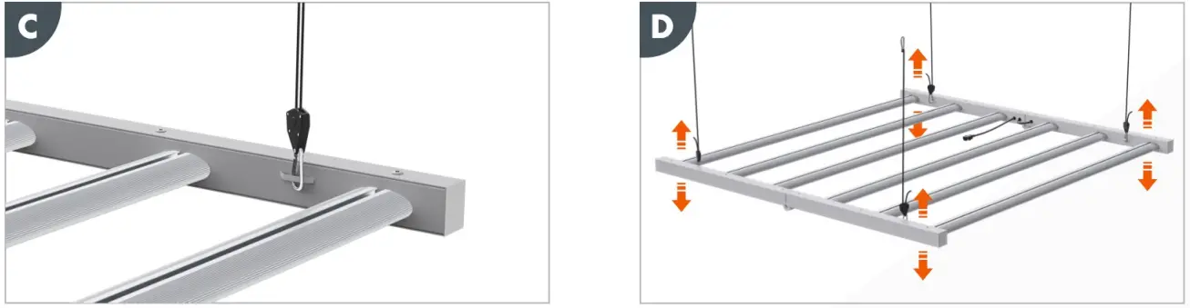 noka TECH Simplex 680 LED Horticultural Fixture - parts 1