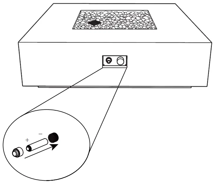 ELEMENTI OFG411LP Capertee Sandstone Fire Table - ASSEMBLY 1