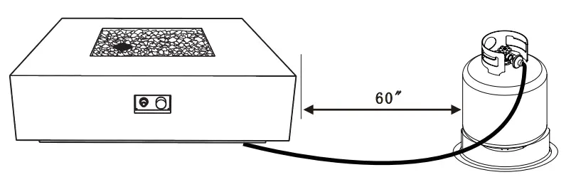 ELEMENTI OFG411LP Capertee Sandstone Fire Table - ASSEMBLY 3