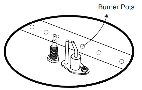 ELEMENTI OFG411LP Capertee Sandstone Fire Table - Burner Pots