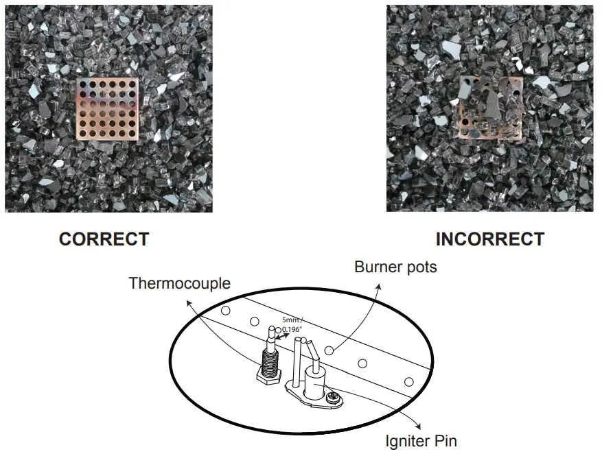 ELEMENTI OFG411LP Capertee Sandstone Fire Table - pilot housing