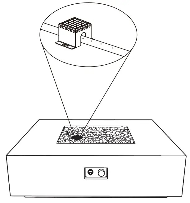 ELEMENTI OFG411LP Capertee Sandstone Fire Table - place fire glass