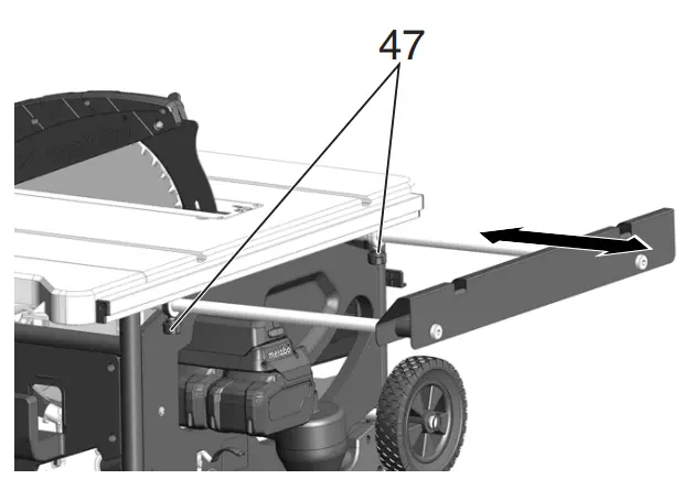 Adjusting table extension