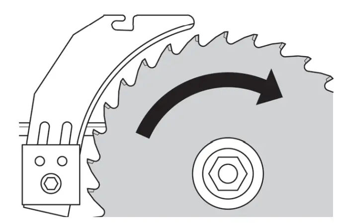 Saw blade change