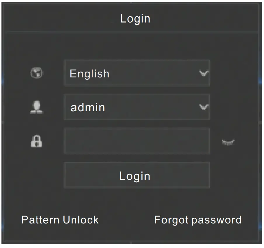 Login interface