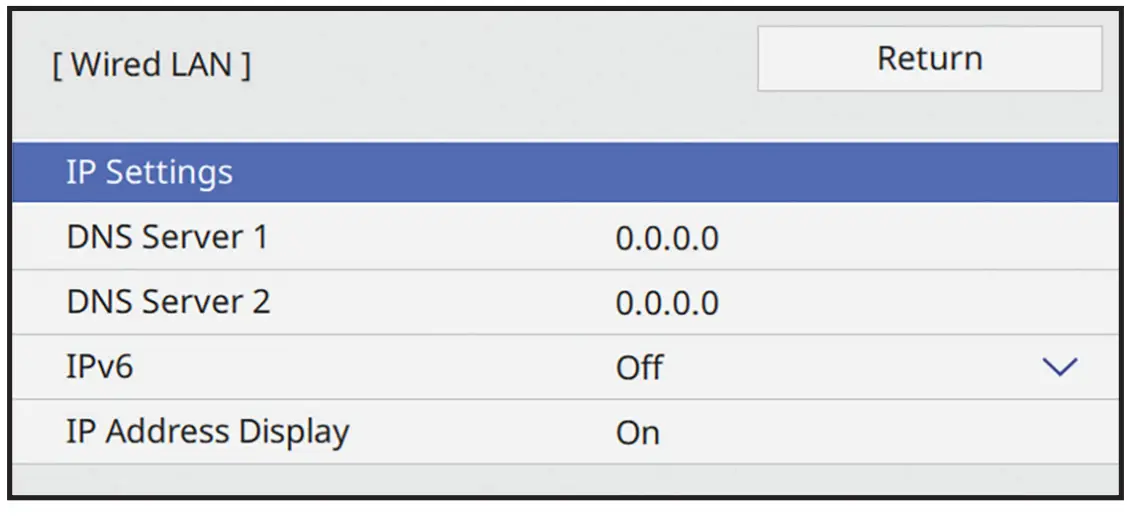 Wired Network Configuration