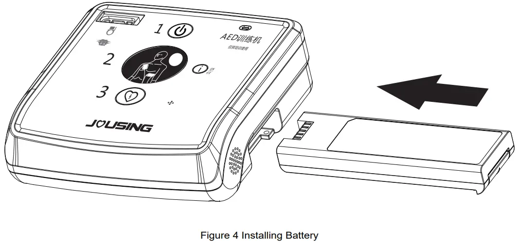 JOUSING iAED S1T AED Trainer - Installing Battery