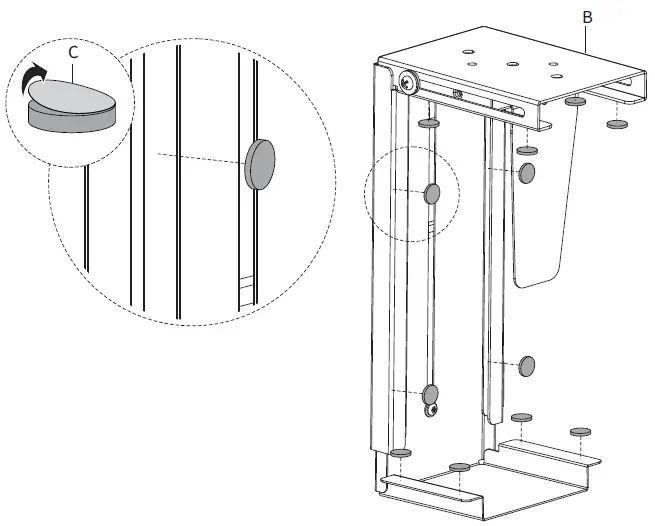 V-I-V-O-MOUNT-PC01C-Black-Under-Desk-Leg-Clamp-PC-Mount-09