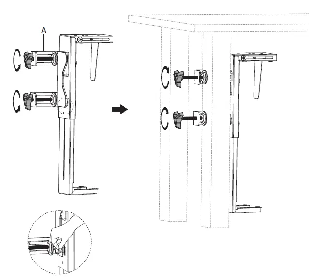 V-I-V-O-MOUNT-PC01C-Black-Under-Desk-Leg-Clamp-PC-Mount-14