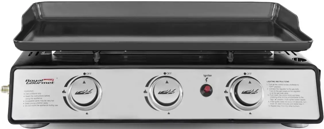 Royal Gourmet PD1300N Portable 3-Burner Gas Griddle