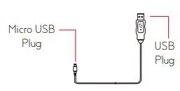 VIVITAR JUS6000PDQ-ASST Wireless Speaker User Manual - The included USB charging cable has a Micro USB plug