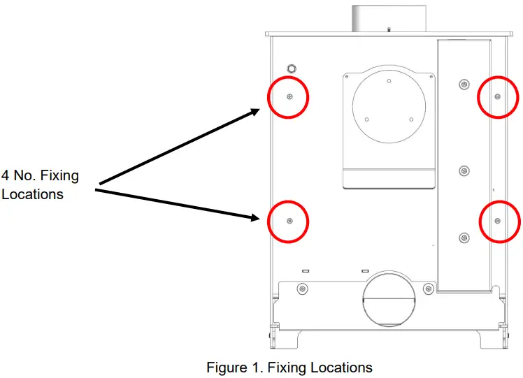 ARADA BK736 Rear Heat Shield Kit - Fixing Locations