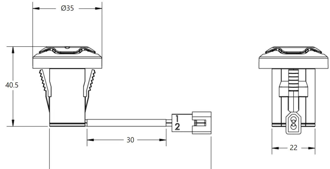 GE Current WMZ10 Controls Wireless Controls -Product Dimensions