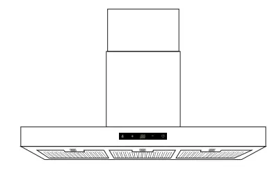 HAUSLANE IS-700SS-30 36 Inch Island T-Shaped Range Hood - Fig 1
