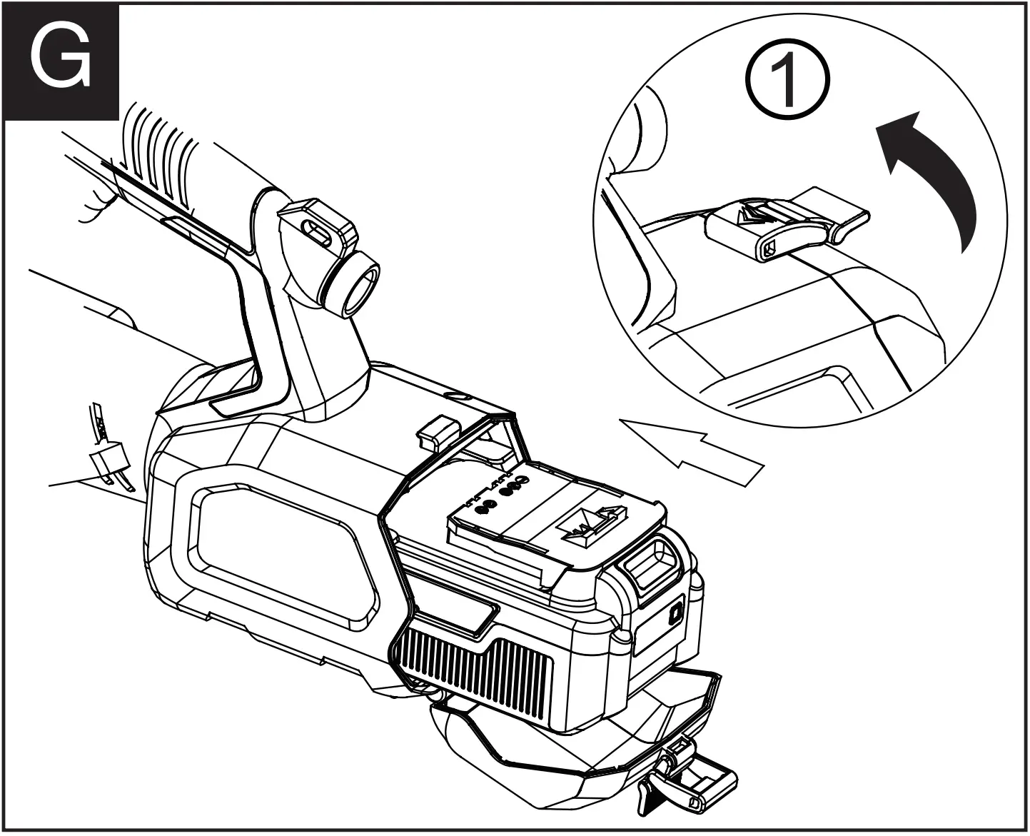 To insert the battery pack