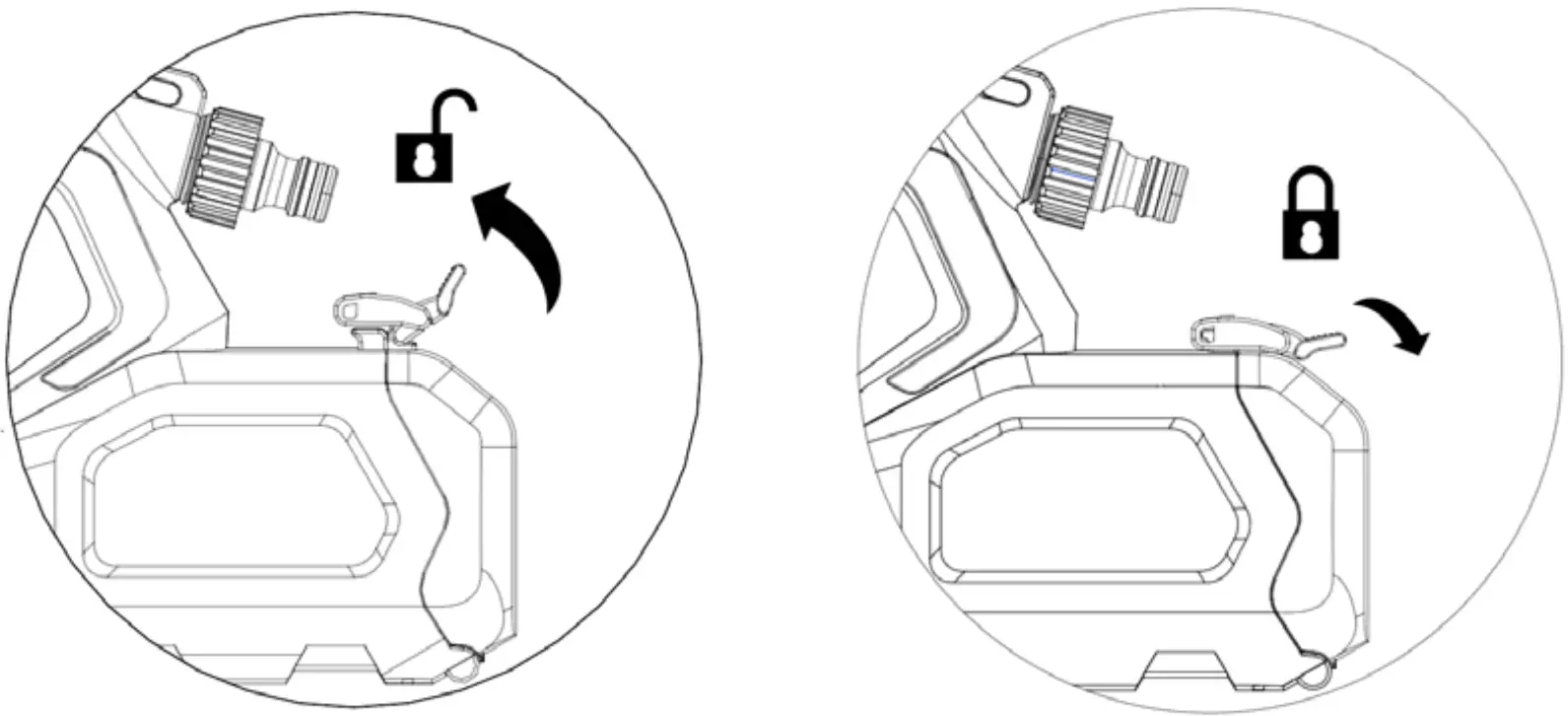 Remove the battery pack from the too