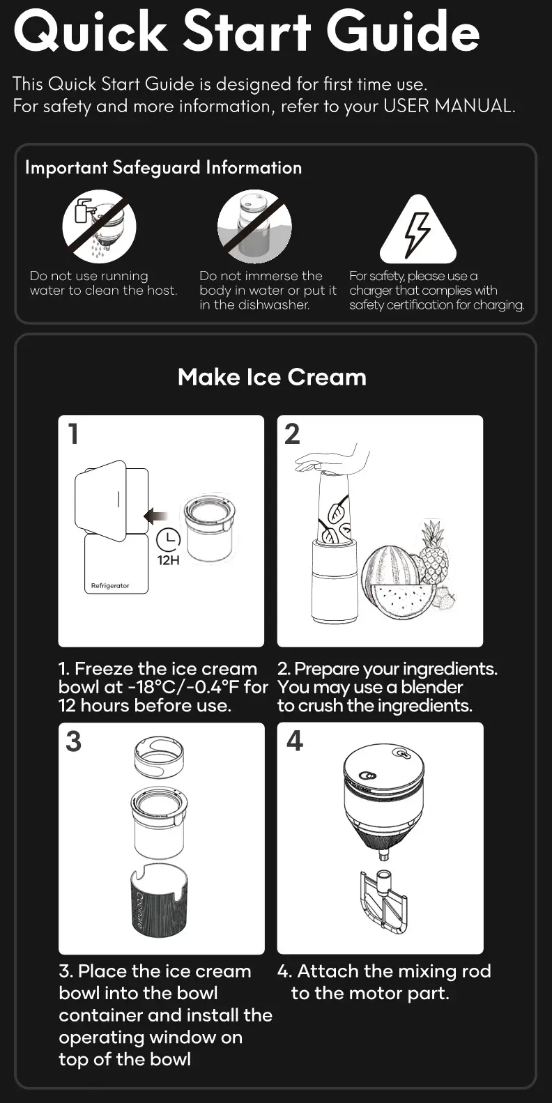 KRUSH Ice Cream Maker User Guide 1