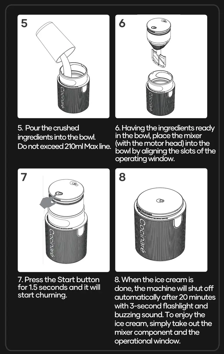 KRUSH Ice Cream Maker User Guide 2