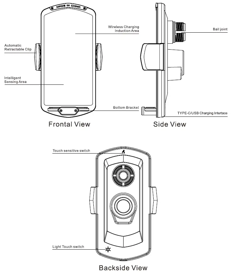 inBEKEA-A6-Series-Wireless-Quick-Charging-Vehicle-Holder-fig-1