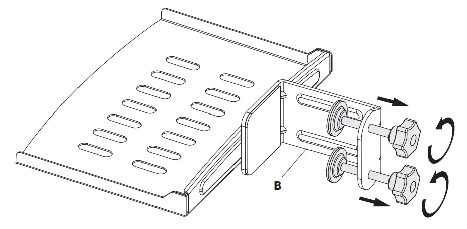 V I V O DESK-SF01LC Black Under Desk Leg Clamp Shelf - Adjust Clamp