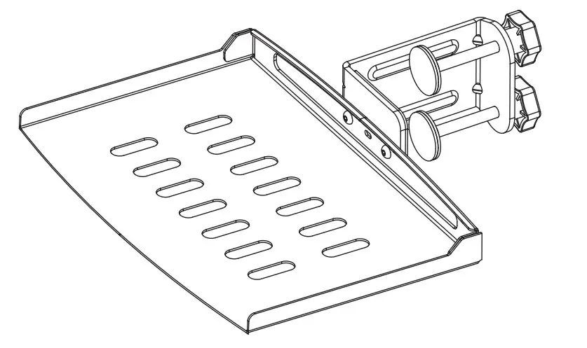 V I V O DESK-SF01LC Black Under Desk Leg Clamp Shelf