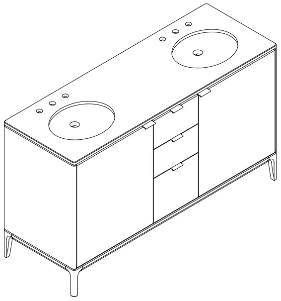 Williams Sonoma Parker 63 Inch Bathroom Vanity