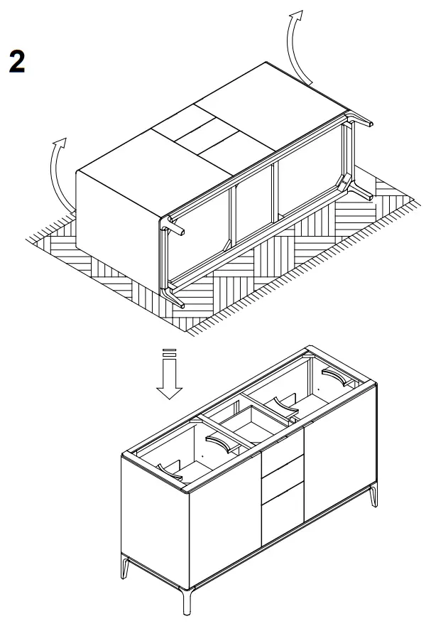 Williams Sonoma Parker 63 Inch Bathroom Vanity - ASSEMBLY 1