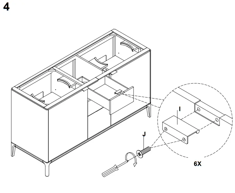 Williams Sonoma Parker 63 Inch Bathroom Vanity - ASSEMBLY 3