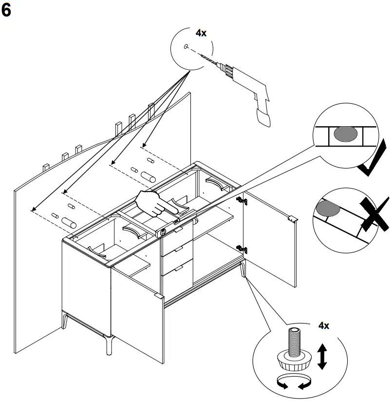 Williams Sonoma Parker 63 Inch Bathroom Vanity - ASSEMBLY 4