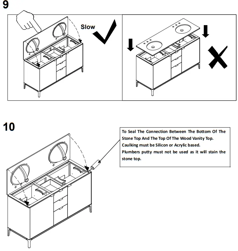 Williams Sonoma Parker 63 Inch Bathroom Vanity - ASSEMBLY 7