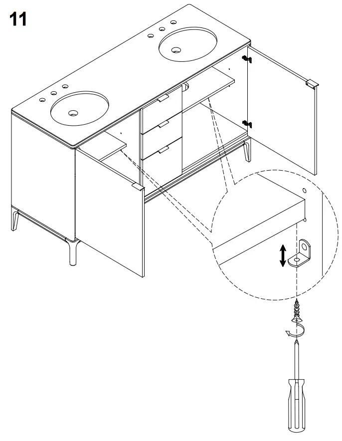 Williams Sonoma Parker 63 Inch Bathroom Vanity - ASSEMBLY 8