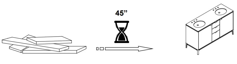 Williams Sonoma Parker 63 Inch Bathroom Vanity - ASSEMBLY