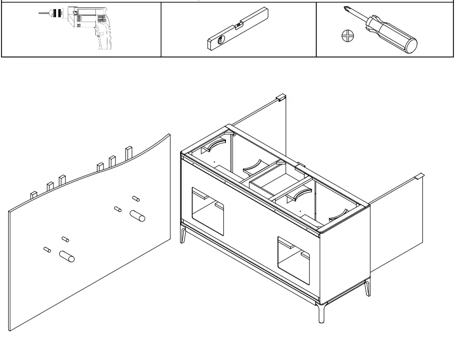 Williams Sonoma Parker 63 Inch Bathroom Vanity - Tool Required 3