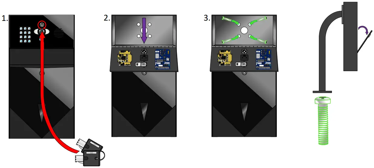 AES PRAE IP LBP US Praetorian IP Letterbox with Prox Reader - Gooseneck Mounting