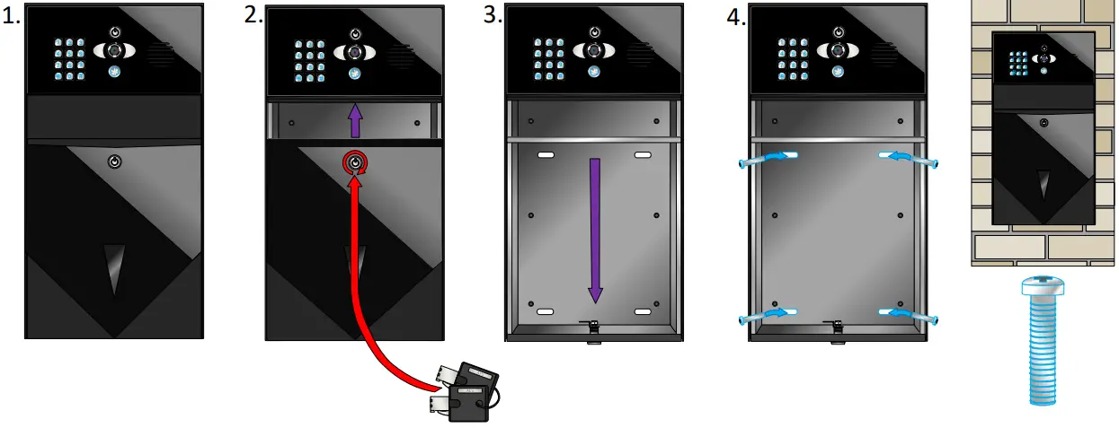 AES PRAE IP LBP US Praetorian IP Letterbox with Prox Reader - Surface Mounting