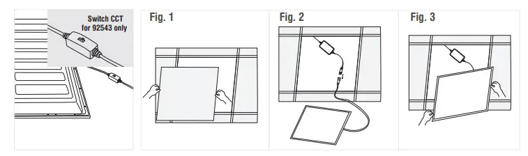 Saxby 92273 Stratus Recessed Panel Light - Fig 1
