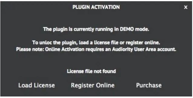 audiority AAX Dark Memory - PLUGIN ACTIVATION
