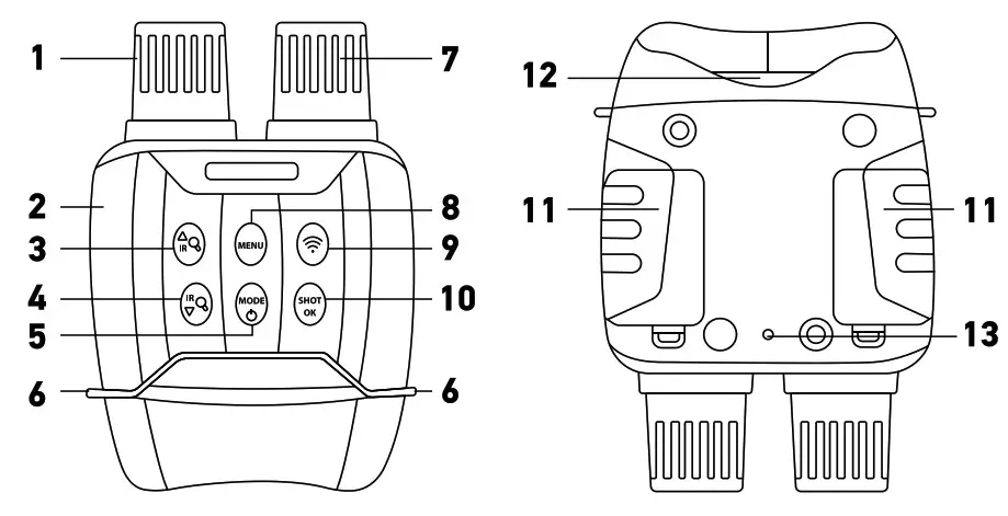Levenhuk Optics Halo 13X Halo Digital Night Vision Binoculars - fig 1