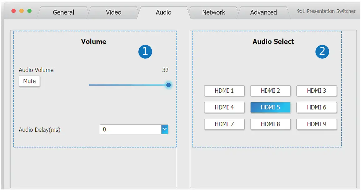 Infobitav iSwitch 901 9x1 HDMI Seamless Switcher with Multi View - Audio mode