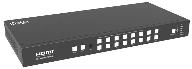Infobitav iSwitch 901 9x1 HDMI Seamless Switcher with Multi View