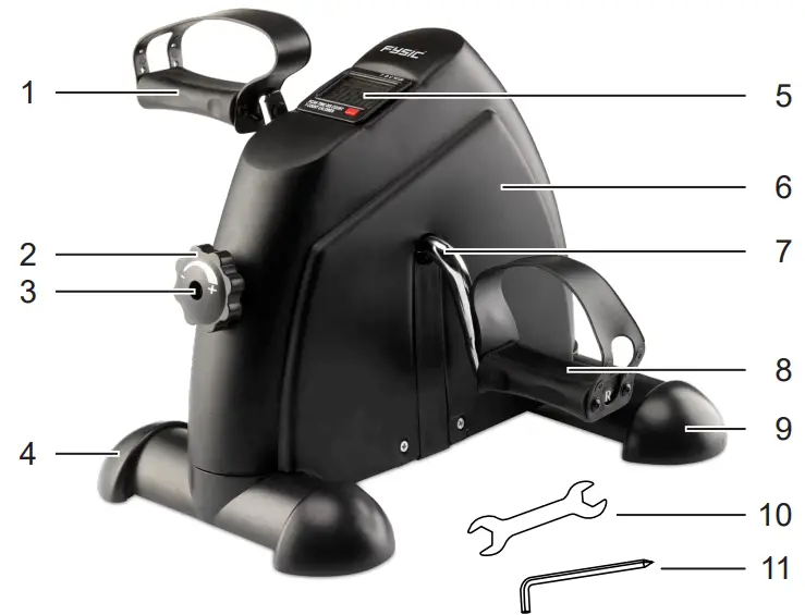 FYSiC FW12 Mobiliteits Hometrainer Met Display - Overview parts