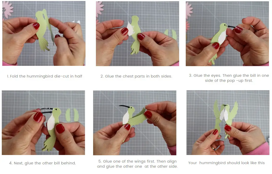 CAROL Pop Up Hummingbird and Flower Crafting - fig