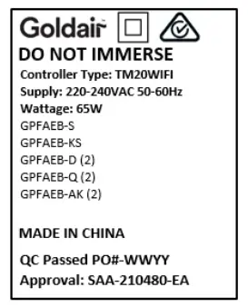 Goldair GPFAEB Series Antibacterial Fleece Electric Blanket with WiFi - fig 1