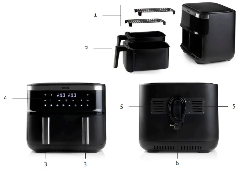 DOMO DO537FR Deli-Fryer - PARTS