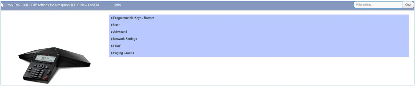 poly Trio 8300 Smart Conference Phone - phone page