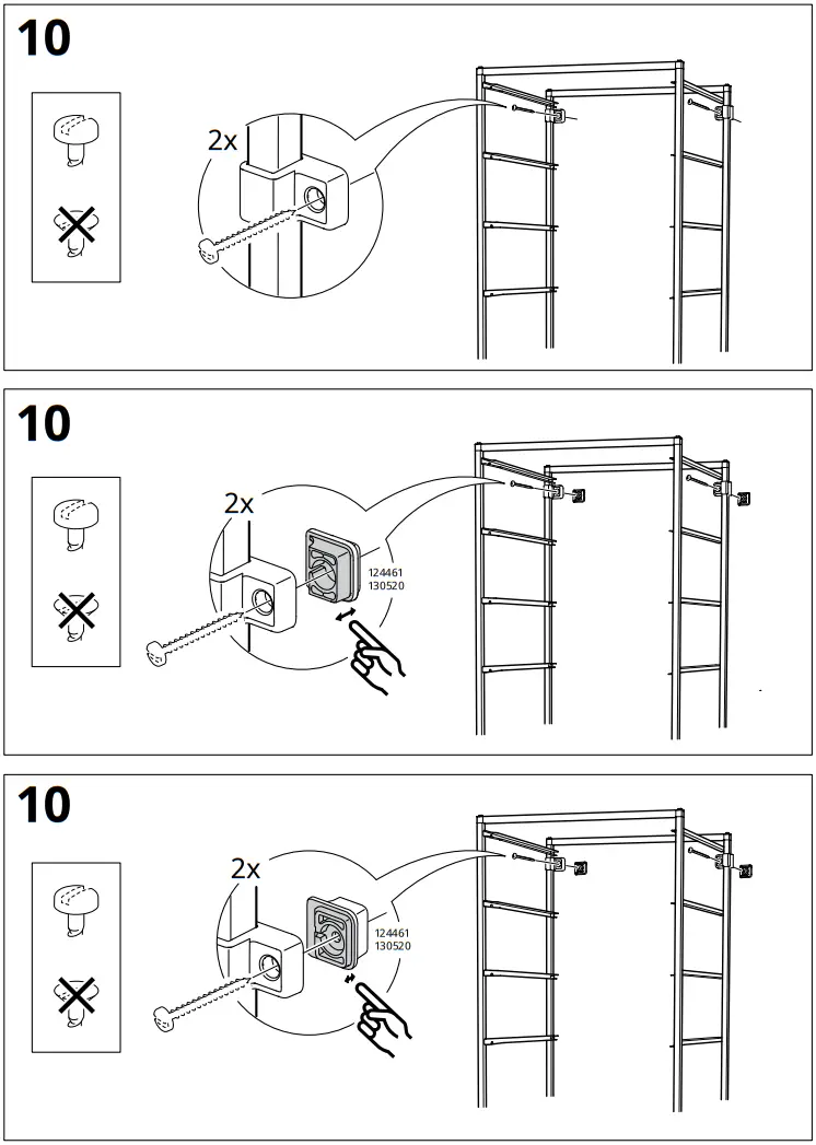 IKEA JONAXEL Wardrobe Combination - Assembly 11