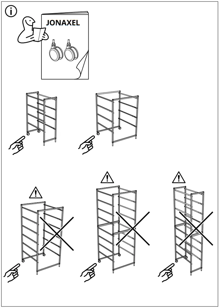 IKEA JONAXEL Wardrobe Combination - Assembly 4